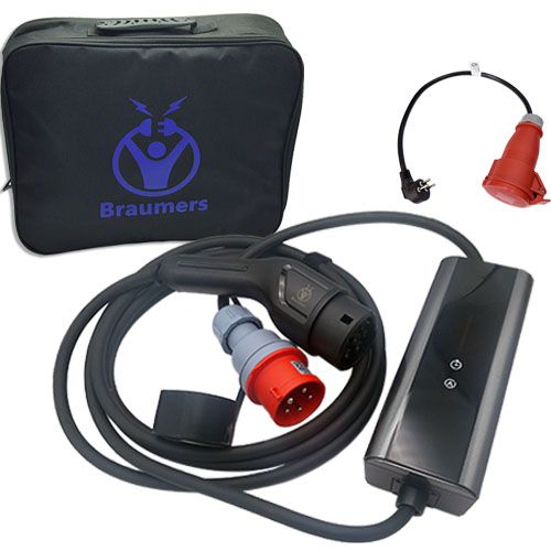 מטען נייד תלת פאזי לרכב חשמלי אפליקציה קיט Braumers BREV-PO16AT2-11KW-CKAPP 11KW תמונה 4