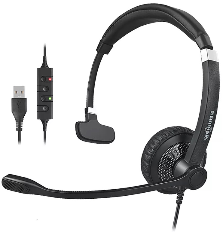 אוזניות למוקד טלפוני מדונה USB תמונה 2