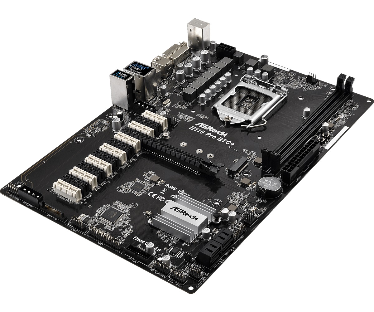 לוח אם +ASRock H110 Pro BTC תמונה 2
