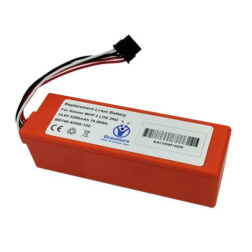 סוללת Braumers עוצמתית 5200mAh לשואבי אבק Roborock Xiaomi Mjst1s ו-Mop 2 תמונה 2