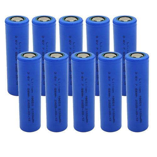 מארז 10 סוללות OEM 18650 Li-ion Battery 3.6V 2100mAh 7.56Wh תמונה 2