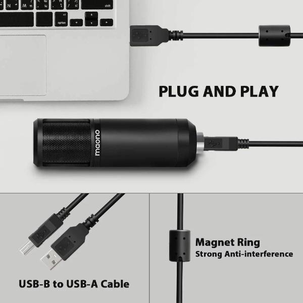 מיקרופון פודקאסט  MAONO AU-PM430 USB תמונה 3