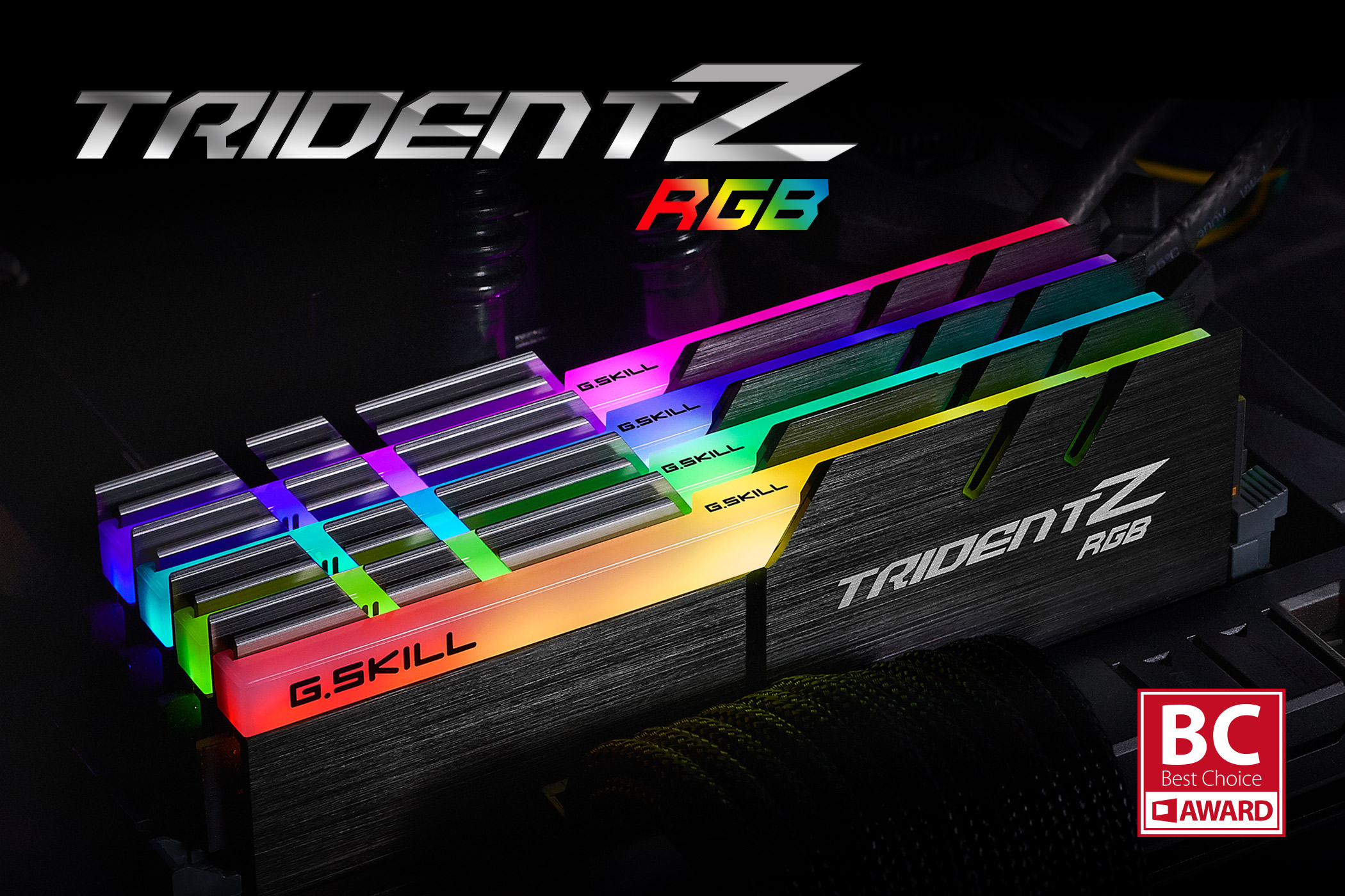 זיכרון למחשב נייח G.Skill DDR4 F4-3600C17D-32GTZR 2x16GB 3600Mhz TridentZ RGB תמונה 2